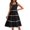 Black, variant on Arshiner Girls Summer Sleeveless Bow-Tie Straps Sundress Flowy Smocked Tiered Lace Swing Midi Dress with Pockets