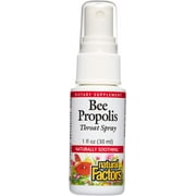 Natural Factors Bee Propolis Throat Spray, Helps Soothe a Sore Throat and Support Energy Levels, 1 Oz