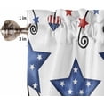 thumbnail image 5 of Kitchen Curtains Set, 4th of July Kitchen Curtains and Valances Set, Blue Red Star Watercolor Independence Day Rod Pocket Tier Curtains 24 Inch Length for Cafe/Bedroom Windows, 5 of 6