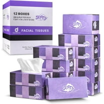 Facial Tissue Paper 130 Tissues Per Box, 12 Boxes Car and Travel Tissue Packs