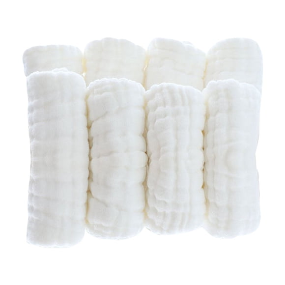 Penkiiy 10PCS pañales de tela de bebé, suave transpirable grueso lavable napa de algodón absorbente inserto para bebés y niños pequeños L blanco