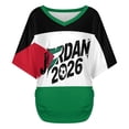 thumbnail image 5 of Soccer Cup 2026 Jersey JORDAN Soccer for Women with Colombia Flag Color Block and V Neck Short Sleeves Featuring Breathable Fabric for Tailgating Events Beach Outings Black M, 5 of 6