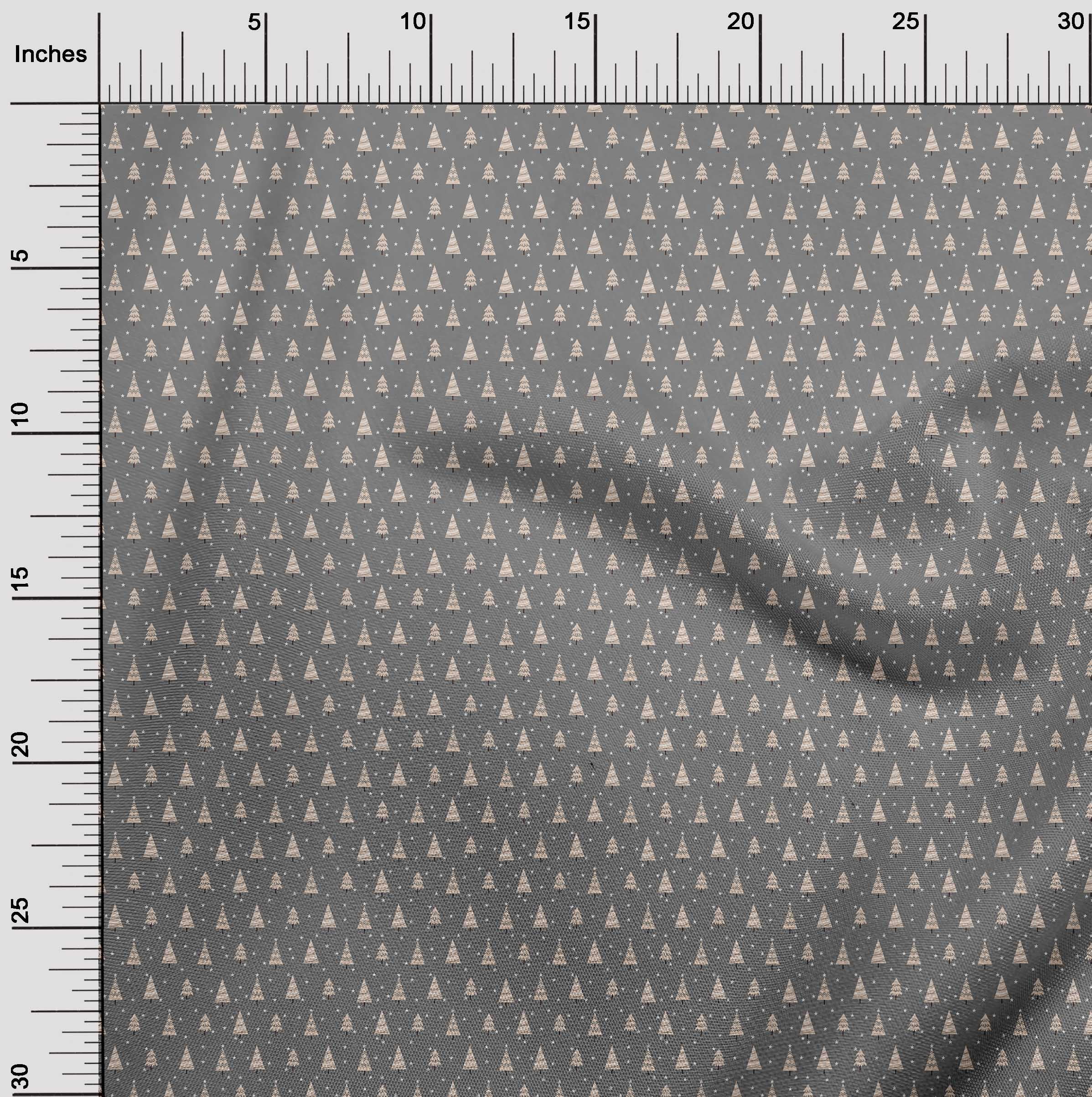 oneOone Georgette Viscose Gray Fabric Christmas Sewing Craft Projects Fabric Prints By Yard 42 Inch Wide