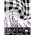 thumbnail image 7 of Purple Lavenders Cloth Napkins Set of 8 Reusable Dinner Napkins, Spring Floral Black Plaid Farmhouse Cocktail Napkin Washable Table Napkins for Wedding/Holiday Party/Baby Shower 20"x20", 7 of 7