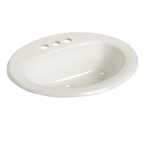 Lavabo Mansfield Plumbing 237-4 ovalado con borde automático de 52 x 43 cm