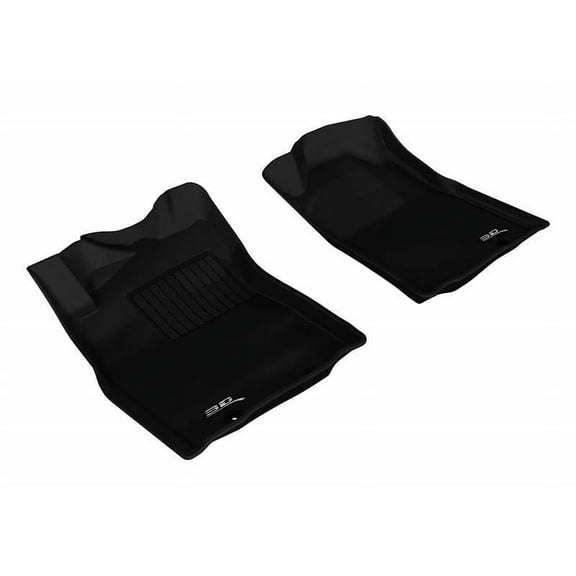 3D MAXpider 2012-2015 Fits Toyota Tacoma Reg Acs Cab Automatic Transmission Only, Dual Posts On Driver'S And Passenger'S Floor 1st Row Black Kagu Carbon Fiber Embossed Pattern Floor Mat L1TY09111509