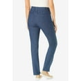 thumbnail image 2 of Woman Within Plus Size Stretch Built-In Slimming Panel Straight Leg Jeans, 2 of 6