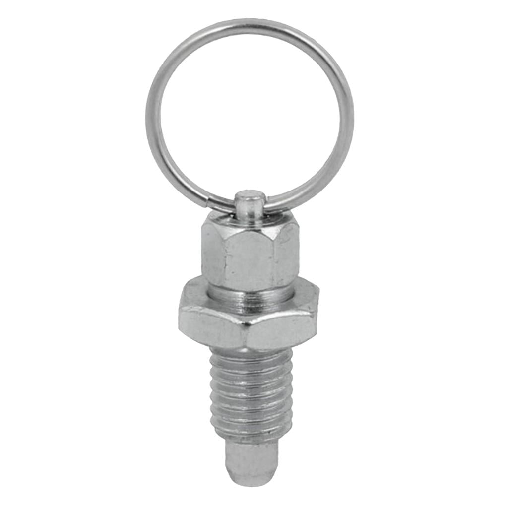 uxcell M16 Thread Stainless Steel Lock-Out Type Hand Retractable Indexing Plunger with L Handle 