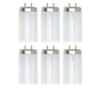 (6 tubes) GE 80081 - F25T12/SP35/RS/WM/ECO Straight T12 Fluorescent Tube Light Bulb 36 inch, watt miser, rapid start Ecolux fluorescent tube