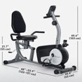 thumbnail image 2 of Soozier Grey Exercise Bike with Magnetic Resistance & LCD Display – Home Gym Cardio Fitness Machine, Adjustable Seat & Backrest, 53.9" L, 2 of 7