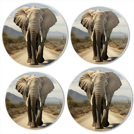 

Bahomeck Electric Stove Burner Covers Set Of 4 Majestic Elephant Walking Down The Road In African Savannah Metal Gas Stove Burner Covers Protecting Gas Stoves 8 Inch And 10 Inch