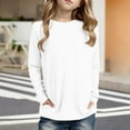 thumbnail image 2 of Tshirts for Girls White Boys Fall Long Sleeve Shirts Boys Crew Neck Casual Basic Tees Boys Fall Shirts Kids Clothes Girls Size 7-8 Years, 2 of 5