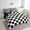Black White, variant on Erosebridal Buffalo Plaid Bed in a Bag Full size,Geometric Grid Bed Set,Checkered Room Decorative,Reversible,Lightweight,7-Piece