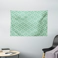thumbnail image 1 of Mint Tapestry, Shabby Fashion Abstract Squares Vintage Pattern Checkered Striped Crosswise, Wall Hanging for Bedroom Living Room Dorm Decor, 60W X 40L Inches, Jade and Almond Green, by Ambesonne, 1 of 2