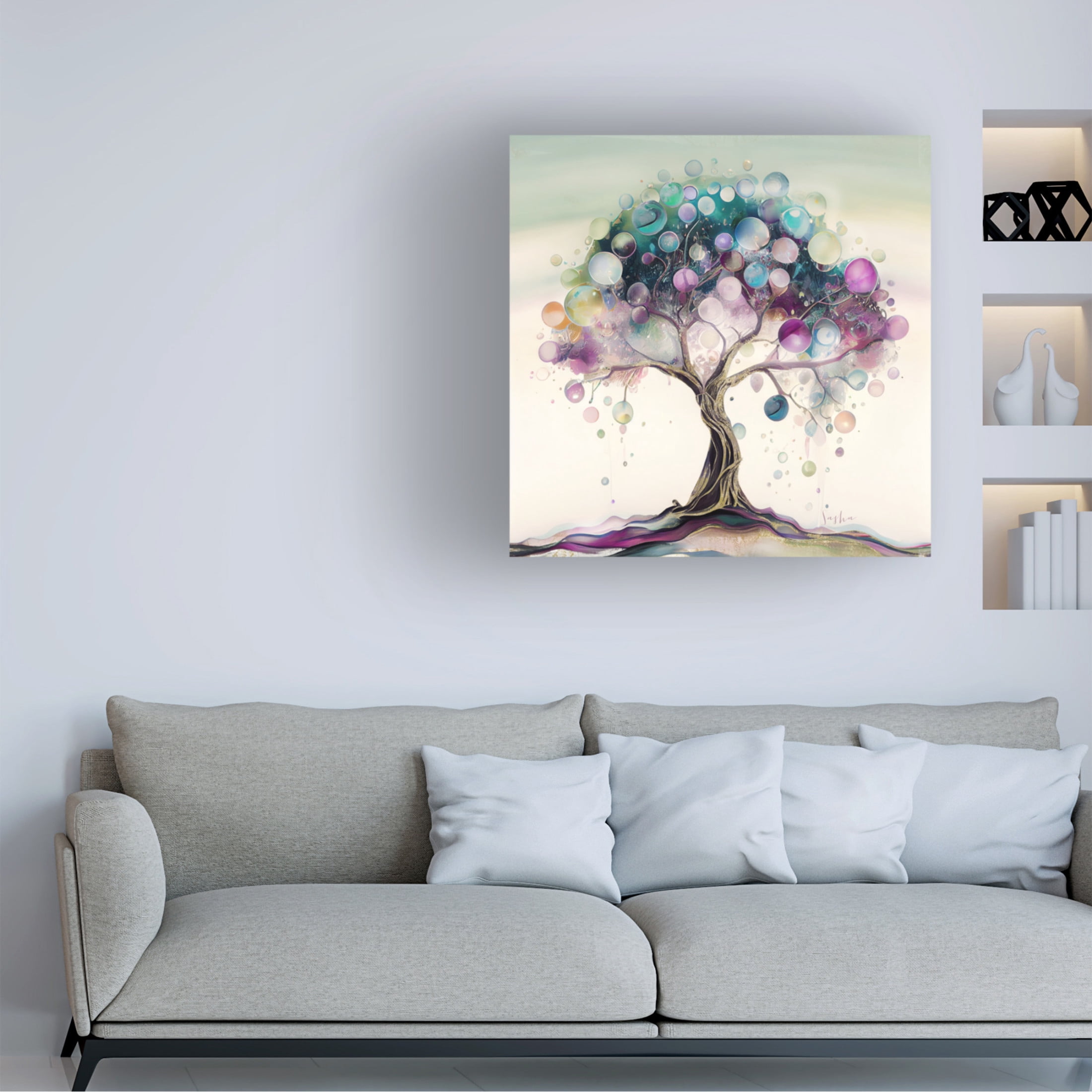 Canvas Wall Art - Sasha 'The Test Dream' Wall Art for Living Room, Bedroom, or Office Décor by Trademark Fine Art - 14 x 14 Inches