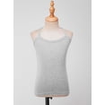 thumbnail image 2 of Hansber Kids Girls Dance Tank Tops Cross Back Basic Camisole Knit Spaghetti Straps Vest Sleeveless Gray 150, 2 of 6