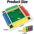 thumbnail image 4 of 1-4 Players Shut The Box Dice Game, Family Wooden Board Table Math Games for Adults and Kids, 8 Dices Classics Games for Classroom,Home,Party or Pub, 4 of 7