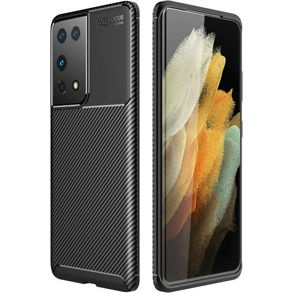 Case for Galaxy S21 Ultra [6.8 inch], Slim Shockproof Soft TPU Protective Shell Compatible with Samsung Galaxy S21 Ultra 5G (Black)
