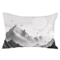 thumbnail image 2 of Mountain Throw Pillow Covers, Eagle Sky Cloud Black and White Landscape Soft Breathable Pillow Cases with Invisible Zipper for Sleeping, Small Pillowcases for Couch Bed Sofa Chair 16x24 Inches, 2 of 6