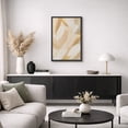 thumbnail image 5 of Framed Canvas Print Neutral Abstract Wall Art Beige MInimalist Decorative for Living Room Bedroom - 24"x36" BLACK, 5 of 8