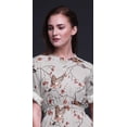 thumbnail image 2 of Bimba Rayon Dry Leaves & American Goldfinch Bird Smocked Waist Printed Gown Maxi Side Slit LadiesÂ&nbsp;Dress-XXX-Large, 2 of 6