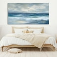 thumbnail image 2 of Abstract Ocean Oil Painting 3D Seascape Canvas Textured Wall Art Hand-Painted Blue Sea White Sky Clouds Painting Modern Custom Living Room Decor,Unstretched,Frameless,(122*244cm)48*96Inches, 2 of 5
