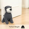 thumbnail image 4 of Decorative Dog Door Stop - 2.3 lb. Weighted Door Stopper for Living Room, Bedroom or Office - Adorable Puppy Design with Gray Tartan Fabric - Durable and Stylish Door Holder, 4 of 7