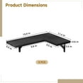 thumbnail image 4 of 3 Pcs Corner Floating Shelves for Wall, Black L-Shaped Rustic Wood Storage, Space Saving Wall Mounted Display for Living Room Bedroom Kitchen, Paulownia Decor Set, 4 of 5
