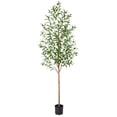 thumbnail image 4 of DR.Planzen Artificial Olive Tree 6 ft Tall Faux Floor Plant in Black Pot - Realistic Greenery with Adjustable Branches and Fruits - Indoor Home Office Decor for Living Room Apartment Workspace, 4 of 9