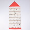 thumbnail image 2 of Calendario de Adviento de tela navideña, adorno colgante navideño con 24 bolsillos y pegatinas numéricas, 2 of 3