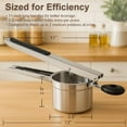 thumbnail image 3 of Large Potato Ricer, Heavy Duty Stainless Steel Potato Ricer and Masher, Press and Mash Kitchen Gadget for Potatoes and Vegetables, 3 of 6