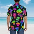 thumbnail image 6 of Xecao Bright Mushrooms print Hawaiian shirt - a stylish short-sleeve button-down for men, perfect for casual beach and tropical outings., 6 of 9