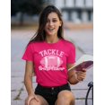 thumbnail image 2 of Tackle Breast Cancer Support Unisex Men's T-shirt, S, Cyber Pink, 2 of 6