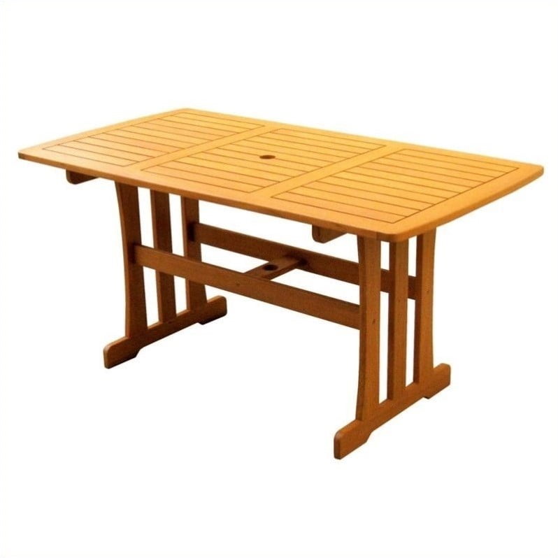 Pemberly Row Rectangular Outdoor Patio Dining Table