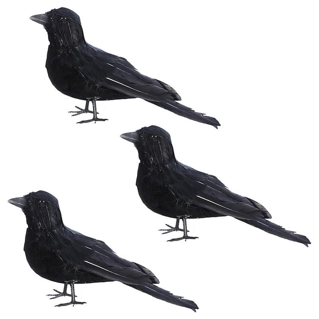 6 Piezas Cuervo Realista Allinless Decoraciones de Halloween