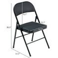 thumbnail image 2 of EBQOSK 6pcs Elegant Foldable Iron & PVC Chairs for Convention & Exhibition Black 6PC, 2 of 7