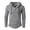 Gray, variant on Men's Solid Color Stand Collar Quarter-Zip Hoodie, Casual Pullover Sweatshirt with Button Placket, Loose Fit Big & Tall Activewear, Fall Spring Gym Workout,Dark Gray,M