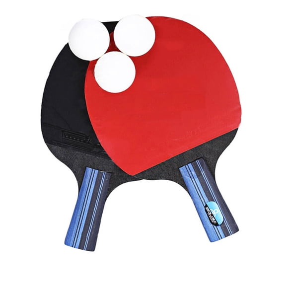 VERDANVERSE Table Tennis Training Set with 2 Rubber Rackets - Pong Equipment for Practice
