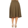 thumbnail image 4 of Women's Casual Basic Plus Size High Waist A-Line Mid-Length Skirt, 4 of 5