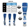 thumbnail image 3 of Compression Socks for Woman & Man Unisex 20-30mmHg Knee high Plus Size Wide Calves for Flying Running, 3 of 6