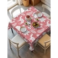 thumbnail image 6 of Tropical Plants Table Cloth, Waterproof Tablecloth for Square Tables, Summer Farmhouse Vintage Camels Red Reusable Washable Fabric Table Cover for Restaurant Kitchen Dining Tables 54"x54", 6 of 9