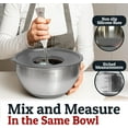 thumbnail image 3 of Priority Chef Stainless Steel Mixing Bowls with Lids Set, 3 Grater Attachments Mixing Bowls, Grey, 3 of 8
