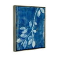 thumbnail image 3 of Stupell Industries Blue Botanical Leaves Graphic Art Luster Gray Floating Framed Canvas Print Wall Art, Design by Liz St. Andre, 3 of 6