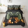 thumbnail image 2 of Homewish Camouflage Gamepads 7-Piece Twin Bedding Sets for Teens Boys Girls,USA Flag Bedding Comforter Set,Abstract Camo Breathable Sheet Sets,Lightweight Room Decor,Reversible, 2 of 8