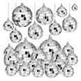 thumbnail image 1 of 30 Bolas de Discoteca de Espejo, 5 Tamaños, Plateadas, Colgantes, Pequeñas Bolas de Espejo para Fiestas, Bodas, Bailes, Festivales de Música., 1 of 5