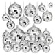 thumbnail image 1 of 30 Bolas de Discoteca de Espejo, 5 Tamaños, Plateadas, Colgantes, Pequeñas Bolas de Espejo para Fiestas, Bodas, Bailes, Festivales de Música., 1 of 8