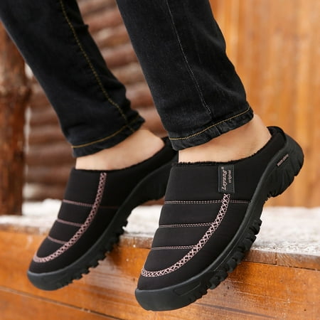 

Couple Large Size Casual Home Plus Velvet Warm Shoes Comfortable Cotton Slippers