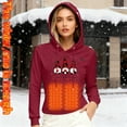 thumbnail image 2 of Fiaer Christmas Thermal Hoodie for Women Temperature Control Xmas Sweatshirt Oversized Heated Warm Long Sleeve Funny Graphic Hooded Tops XL, 2 of 9