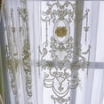 thumbnail image 4 of Olive Green Chocolate Brown Embroidery Stitching Velvet Gilt Curtains for Living Room Bedroom French Window Villa Customized, 4 of 5