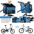 thumbnail image 4 of Cesta de bicicleta para perros BABEYER, con laterales blandos, para mascotas, azul, 4 of 7